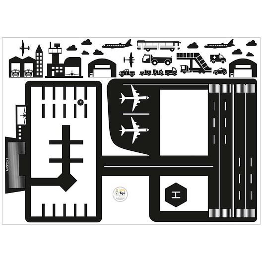 naklejki ścienne do pokoju dziecka Naklejka Airport 150x110cm