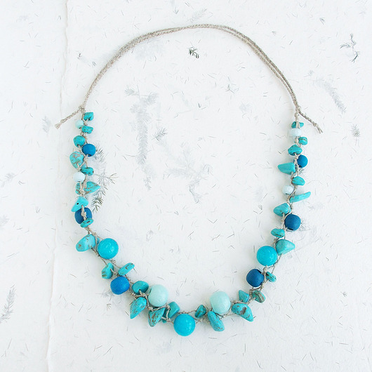 kolie Blue Naszyjnik bez metalu