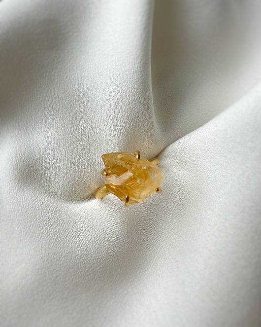 pierścionki - różne Pierścionek Cytryn Kamień naturalny