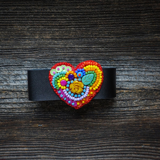 Etniczna bransoletka soutache Mró Soutache