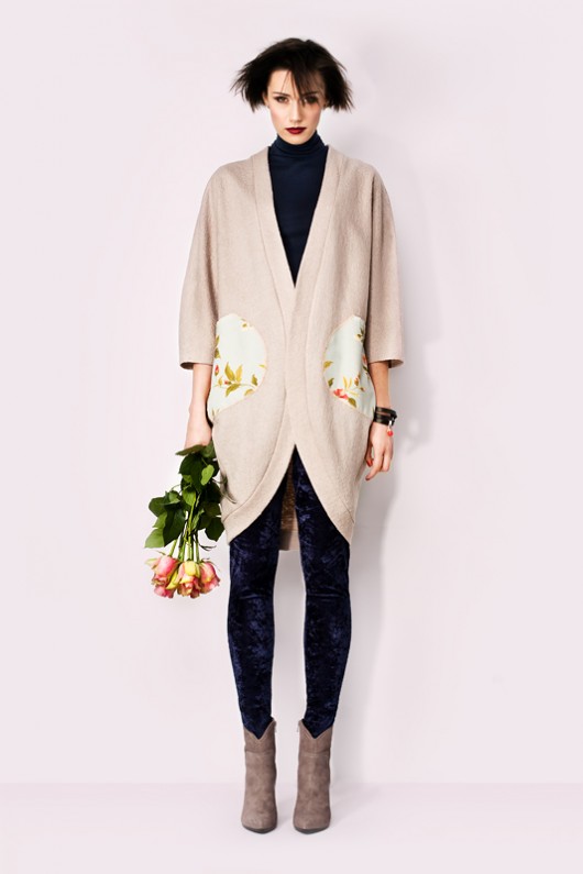 Ciepły sweter/płaszczy z wełny Kasia Miciak design