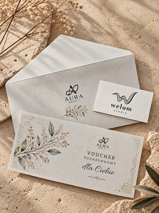 akcesoria różne Voucher podarunkowy MINERAL 10 szt. z personalizowanymi kopertami DL