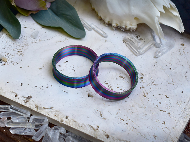 biżuteria różna Tunele do uszu 10-100mm / benzynowy twist  / plugi, tunele siodłowe