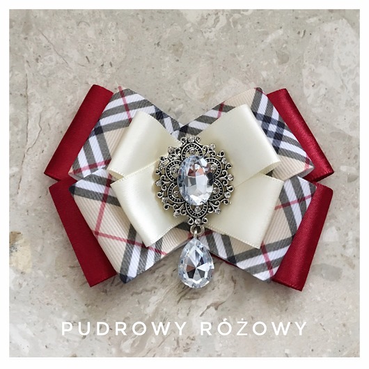 broszki Brosza  Świąteczna w kratę NEW