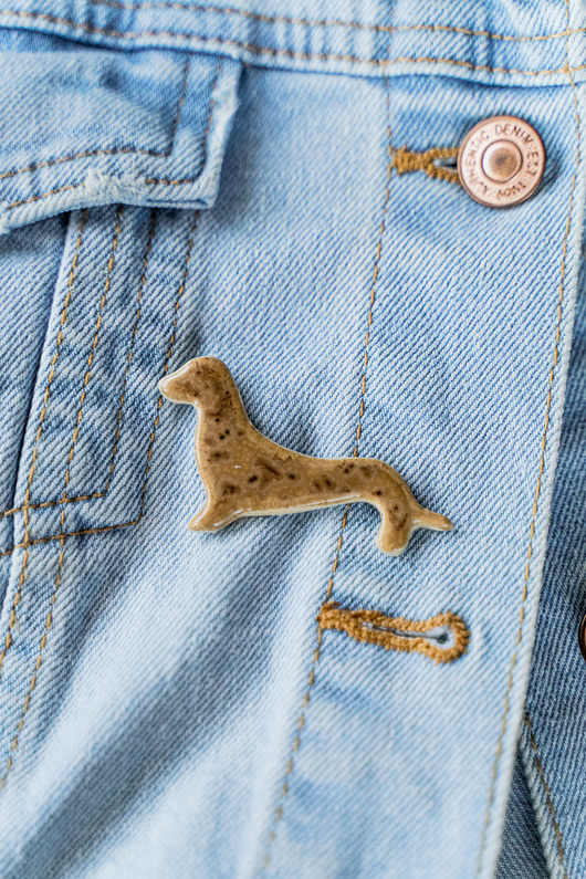 broszki Ceramiczna broszka JAMNIK