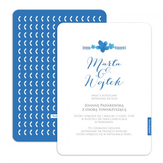 Zaproszenie Ślubne Kolekcja BLUEBOTTLE Panna Bridette