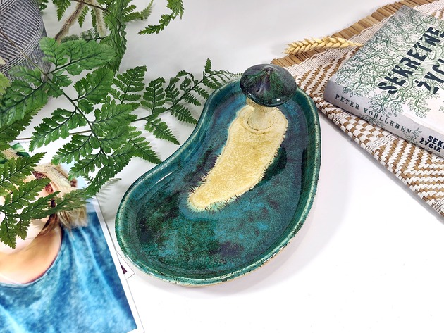 dodatki - łazienka - różne Ceramiczna misa Leśna Polana z grzybkiem