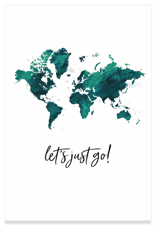Let's just go! - Art Print Zielony Makaliboo