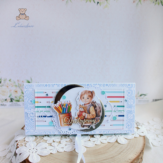 kartki scrapbooking Czekoladownik kartka dla nauczyciela, zakończenie roku 5 GOTOWA