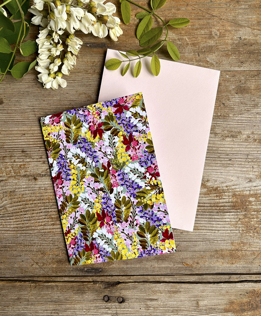 kartki okolicznościowe - wydruki Akacje i Mimozy- Kartka- Grafika- Ilustracja- Natura- Kwiaty