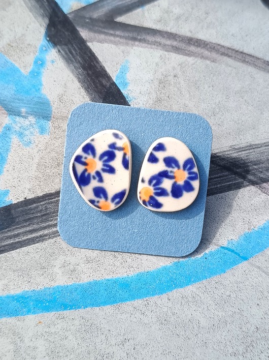 kolczyki ceramiczne Kolczyki ceramiczne Bolesławiec