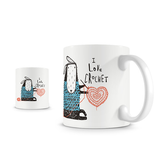 kubki Kubek. owieczka szydełkuje