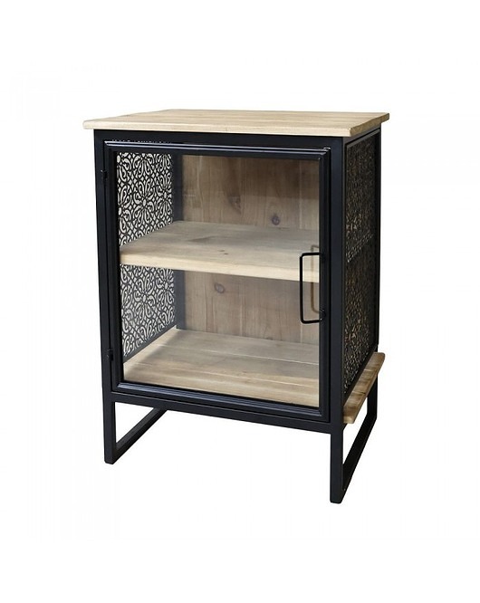 szafki Szafka Nocna Szafka Metalowa Ażurowa Czarna Villach