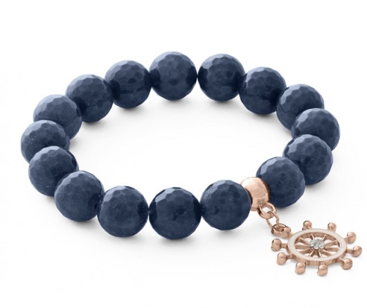 Blue navy jade with wheel pendant. Lavoga