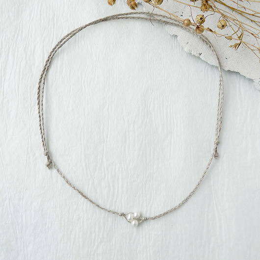 naszyjniki - inne Perły naszyjnik sipmle