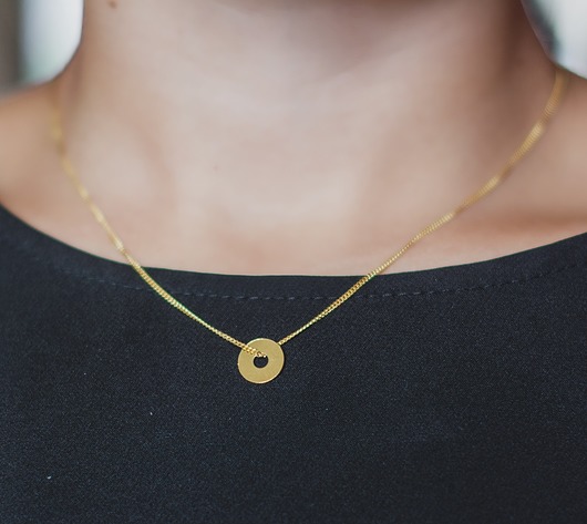 NASZYJNIK SREBRO 925 pozłacane Z KARMĄ Coccola JEWELLERY