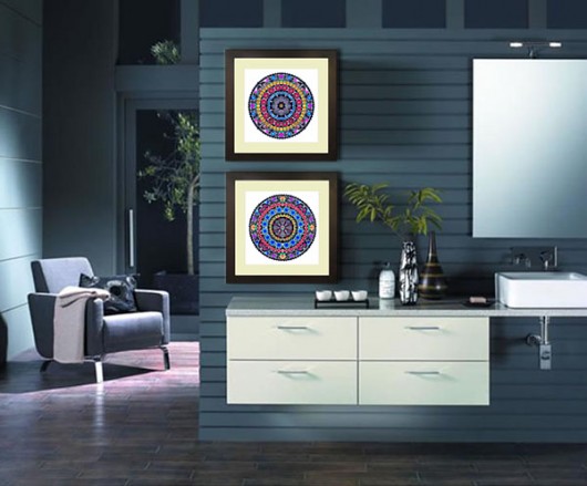 play with colors III (MANDALA w ramie) na ludowo