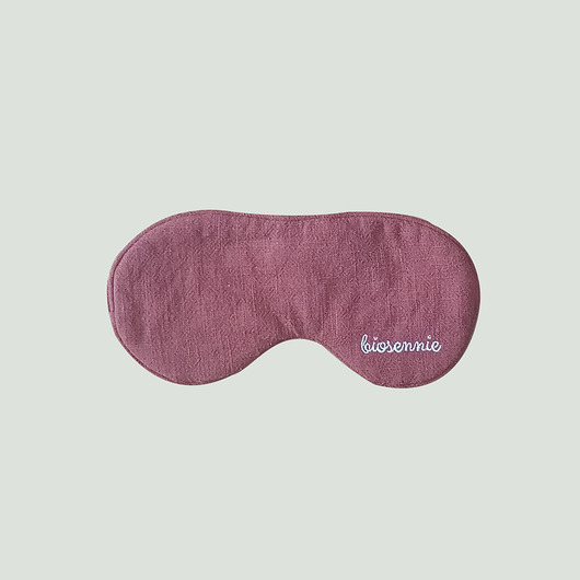 opaski na oczy Lniana pomarańczowo - brązowa opaska na oczy wyciemniająca Biosennie