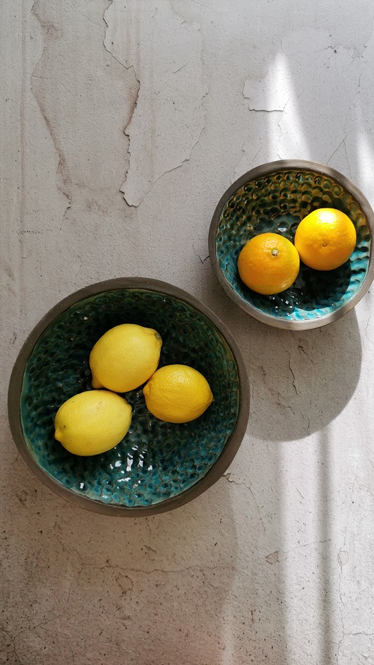 Podstawki pod kadzidełka Ceramiczny zestaw mis i patery - 4 elementy Handmade