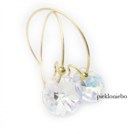 Kolczyki FLASH GORDON kryształ SWAROVSKI pieklo niebo