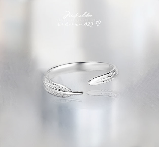 Makaliboo Piórko slim  - SREBRO 925 -BOX Ewa Saj  Silver