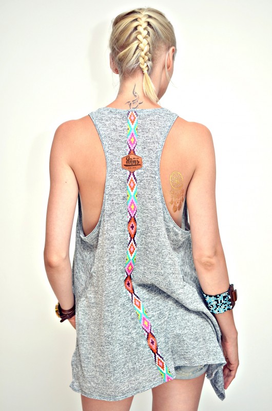 sukienki midi damskie Aztek Racerback Tunic