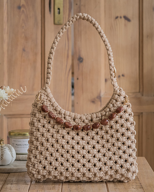 torby na ramię Makramowa torebka Soho Bag - wanilia