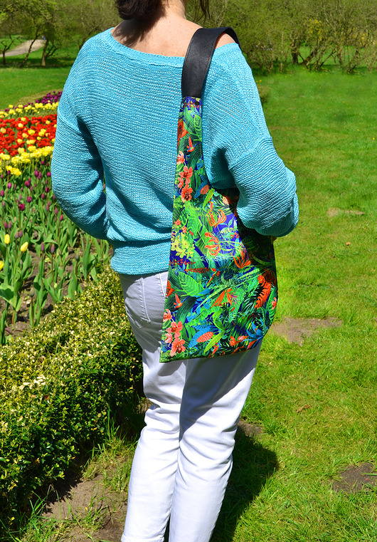 torby na ramię Worek w kwiaty