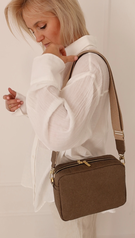 torebki mini Listonoszka MELODY Crossbody TAUPE