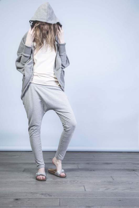 O/X oversized cardigan - Mom - SZARY Kółko Krzyżyk