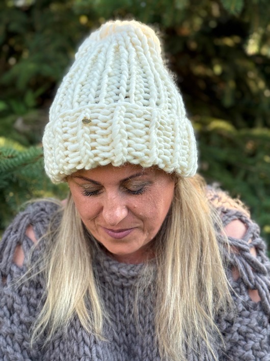 czapki damskie Beanie handmade