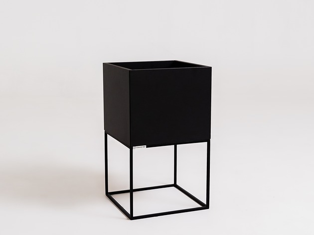 doniczki Donica PALMUS METAL 60 cm - czarny