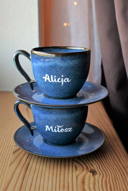 filiżanki Filiżanki dla Pary Morskie 2x270ml Personalizowane