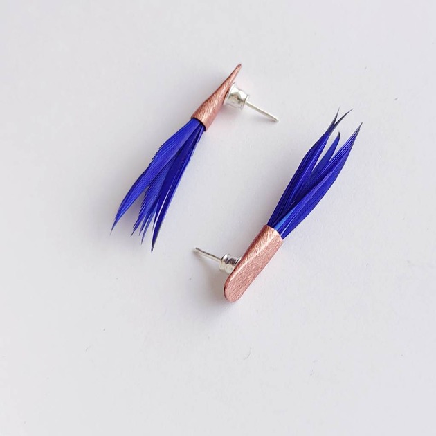 kolczyki z piórami PIÓRKO kolczyki