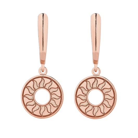 kolczyki pozłacane Kolczyki z różowego złota ze słoneczkami