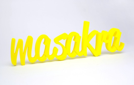 MASAKRA - napis 3D, rozmiar 60x20cm Ledon