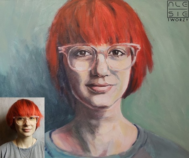 obrazy Portret akrylowy na zamówienie