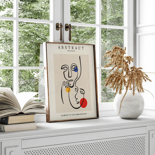 plakaty Plakat na ścianę "Dwie twarze" w stylu Picasso 40x50 (400mm x 500mm)