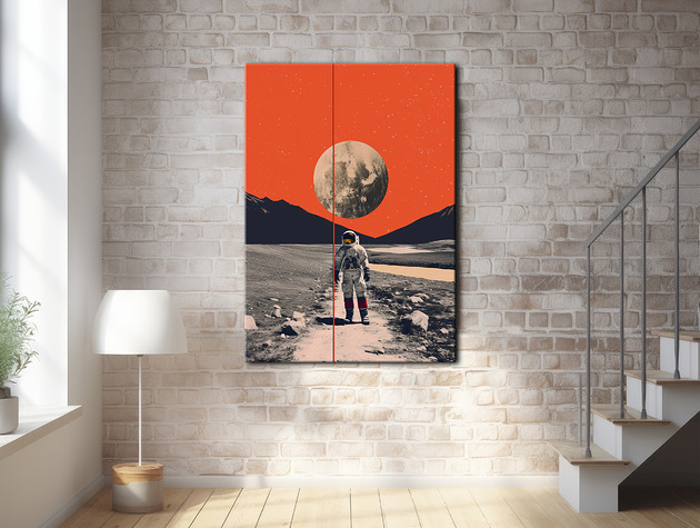 plakaty Apollo 11 - Plakat - Druk - Minimalistyczny Kolaż, NASA, kosmos #2
