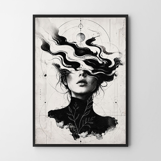 plakaty Plakat Abstrakcja twarz