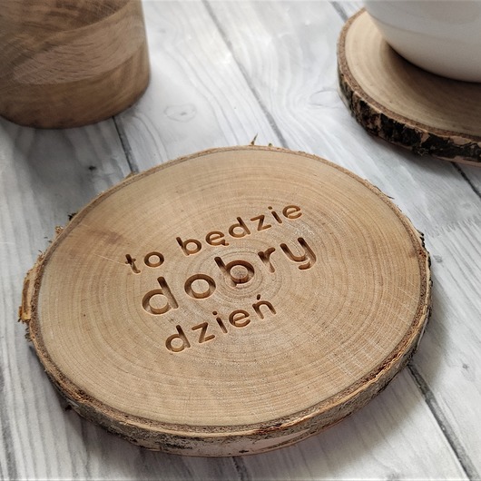 podkładki do kuchni Drewniana podkładka to będzie dobry dzień