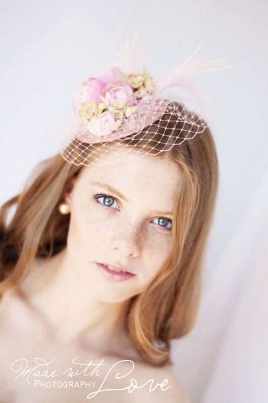ROMANTIC BLUSH fascynator FloraArt