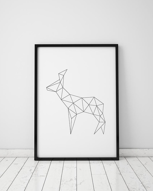 plakat. jeleń (format 50 x 70 cm) Love Life and Forest