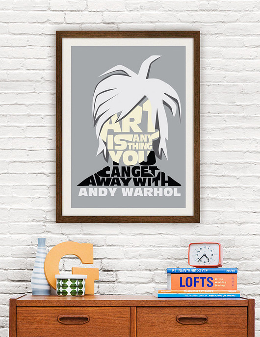 Andy Warhol - Art is... - plakat typograficzny minimalmill