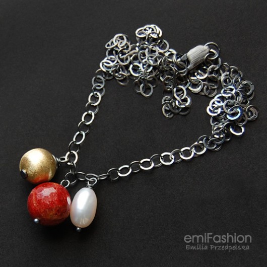 Minime - Koral, perły i złoto MAREMI Jewelry