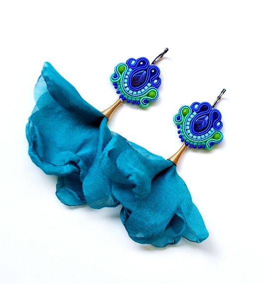 kolczyki soutache Sutaszowe kolczyki SEA