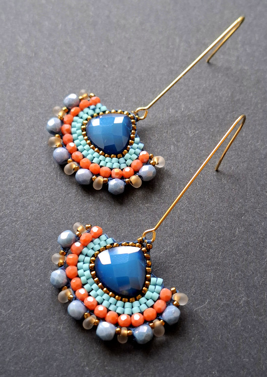 kolczyki szklane Kolczyki w szkle kolorowym no7