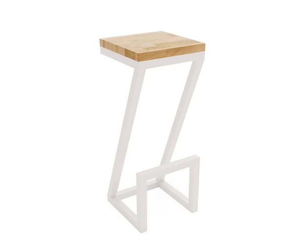 stołki Hoker barowy loftowy do kuchni lub restauracji drewno dąb stal, handmade
