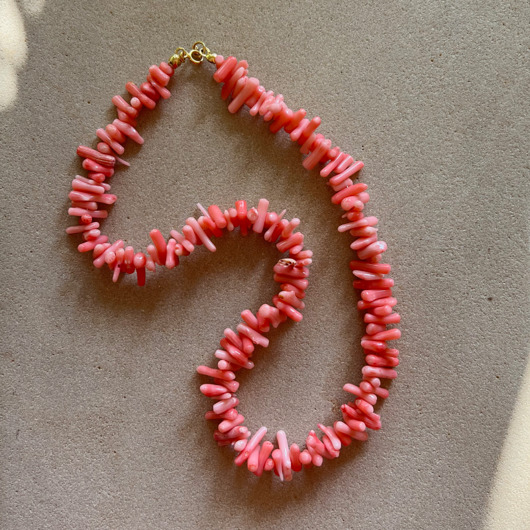 naszyjniki - inne Naszyjnik CORAL rose 55 cm