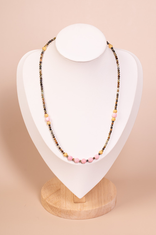 naszyjniki - inne Naszyjnik z turmalinem i kwarcem